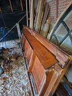 Eiken onderdelen uit een kerk., Ophalen, Gebruikt, Minder dan 80 cm, Glas in lood