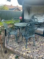 Authentieke Tuinset Bistroset (gietijzer), Tuin en Terras, Tuinsets en Loungesets, Ophalen, Gebruikt, Eettafel, Tuinset