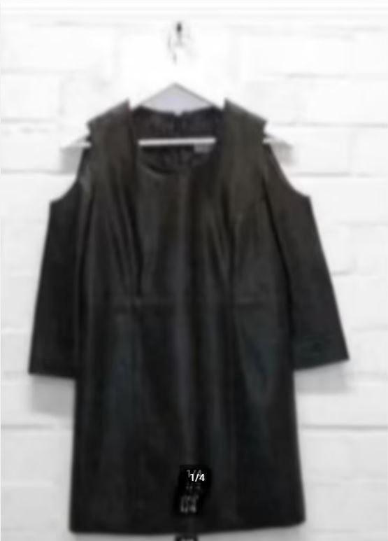 Isaco & Kawa - Prachtige leren jurk maat 38 - Nieuw €280, Kleding | Dames, Jurken, Nieuw, Maat 38/40 (M), Zwart, Boven de knie