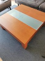 Vierkante salontafel 110x110cm, Ophalen, Gebruikt, Glas, Vierkant