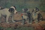 frankrijk 1910 schilderijkaartje jack russel poesjes, Ophalen, Voor 1920, Gelopen, Sterren en Beroemdheden