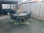 tuinset massief hout, Tuin en Terras, Ophalen, Gebruikt, 6 zitplaatsen, Tuinset