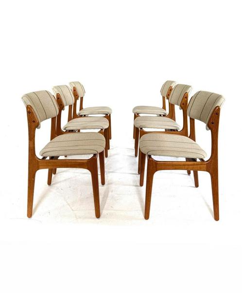 Set van 6x eetkamerstoel, Erik Buch, OD Møbler ‘70, Huis en Inrichting, Stoelen, Zo goed als nieuw, Vijf, Zes of meer stoelen
