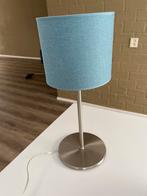 Blauwe Tafellamp met Metalen Voet, Ophalen of Verzenden, Zo goed als nieuw, Metaal, 50 tot 75 cm