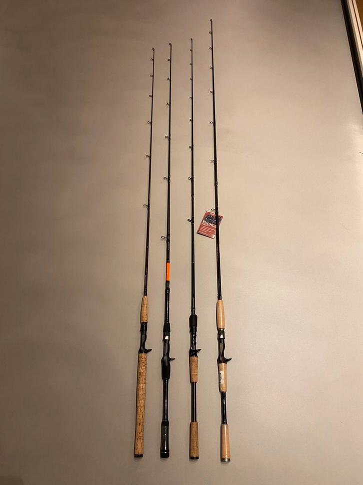 Jerkbait baitcast hengels (shimano, balzer, rozemeijer), Watersport en Boten, Hengelsport | Roofvissen, Zo goed als nieuw, Werphengel