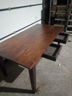 Zware donkere houten tafel, Ophalen, Gebruikt, 50 tot 100 cm, Vijf personen of meer