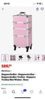 Nieuwe Kapperskoffer / Visagiekoffer - Roze, Ophalen, Nieuw, Roze, Met slot