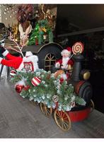 Schitterende grote kerst locomotief, Ophalen, Nieuw