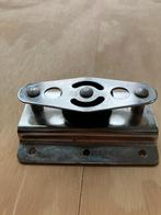 RVS glijgelagerd blok / keerblok – 10x7x3 cm, Watersport en Boten, Ophalen of Verzenden, Zo goed als nieuw, Lijn of Blok