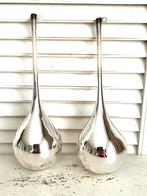 Twee vintage grote druppel glas kerstballen glazen oog 24cm, Ophalen