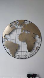 Wereldbol goud/zwart metaal 120cm, Ophalen, Zo goed als nieuw