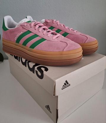 Zo goed als nieuw! Adidas Gazelle Bold Roze groen beschikbaar voor biedingen