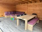 Steigerhout Tuinbank Loungeset Loungebank Lounge set  AKTIE, 5 zitplaatsen, Kunststof, Bank, Nieuw