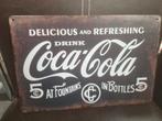 Metalen bord coca cola, Huis en Inrichting, Ophalen of Verzenden, Zo goed als nieuw