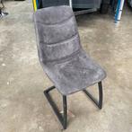 Eetkamerstoel Kuipstoel Luxe Suede Stof Grijs, Huis en Inrichting, Stoel, Stoel, Ophalen of Verzenden, Zo goed als nieuw