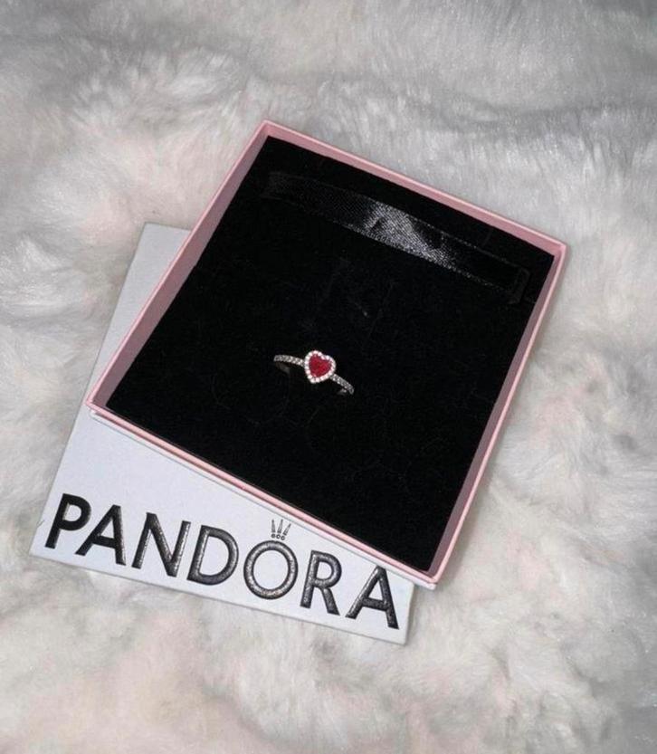 Pandora ring, Sieraden, Tassen en Uiterlijk, Ringen, Nieuw, Dame, Rood, Zilver, Ophalen of Verzenden