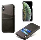 iPhone 11 Pro leren hoesje case cover met pasjeshouder zwart, Verzenden, Nieuw, IPhone 11 Pro, Frontje of Cover