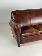 Schapenleren 3 zits bank klassiek mancave, Ophalen, Tweepersoons, 75 tot 100 cm, Zo goed als nieuw