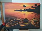Zonsondergang Schilderij met Boten, Ophalen
