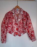 Carnavalsjas maat 38 rood zilver uniek, Maat 38/40 (M), Carnaval, Ophalen of Verzenden, Kleding