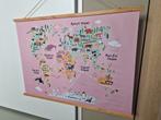 Canvas wereldkaart voor kinderkamer - dierenrijk, Ophalen, Gebruikt