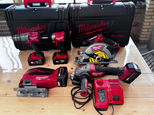 Milwaukee M18 set, Doe-het-zelf en Verbouw, Gereedschap | Boormachines, 600 watt of meer, Ophalen of Verzenden