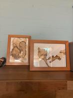 Koffie Vlek Kunst - Set van 2, Antiek en Kunst, Kunst | Tekeningen en Foto's, Ophalen