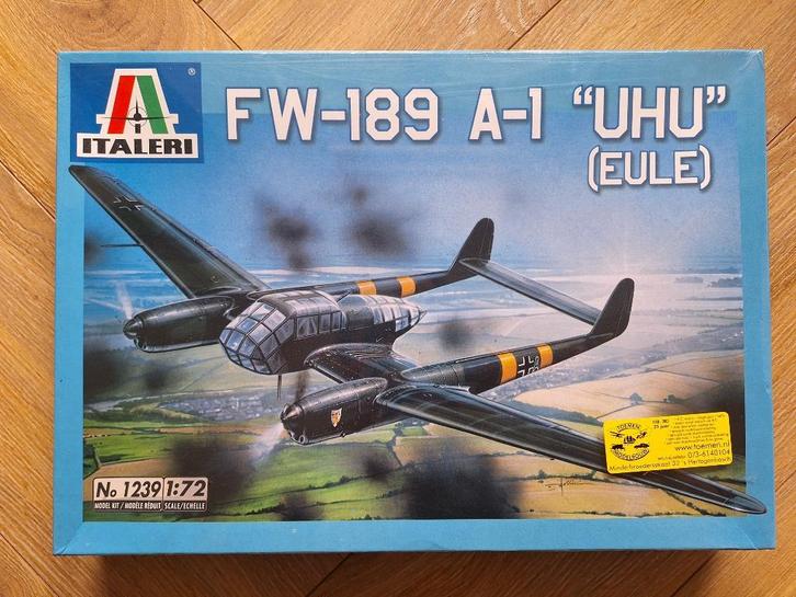 1:72 1/72 Italeri FW-189 A-1 “Uhu” (Eule) Sealed, Hobby en Vrije tijd, Modelbouw | Vliegtuigen en Helikopters, Zo goed als nieuw