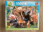 Wilde dieren puzzel 1000 stukjes, Ophalen of Verzenden, 500 t/m 1500 stukjes, Zo goed als nieuw, Legpuzzel
