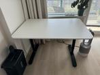 Bekant bureau wit/zwart 120x80 cm, In hoogte verstelbaar, Zo goed als nieuw, Ophalen, Bureau