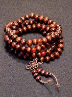 Sandelhouten rood bruin kralen Mala gebedsketting, Ophalen of Verzenden, Nieuw, Bruin, Overige materialen