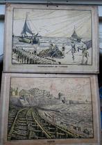 2  antieke schoolplaten IZA serie 1935, Ophalen of Verzenden, Overige thema's