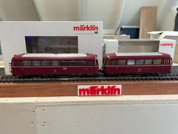 Märklin Schienenbus 3016 + 4016 Delta digitaal - ZGAN in OVP, Hobby en Vrije tijd, Modeltreinen | H0, Zo goed als nieuw, Treinset