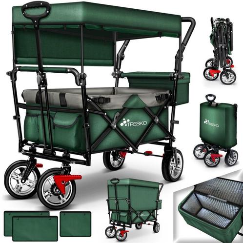 Bolderkar, Groen, vouwbaar, met dakje dakje en zijwanden, Caravans en Kamperen, Bolderkarren, Nieuw, Opvouwbaar, Ophalen of Verzenden