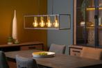 Nieuw Lucide RUBEN Hanglamp 4xE27 Zwart / Goud, Ophalen of Verzenden, Nieuw, Metaal, Hanglamp industrieel