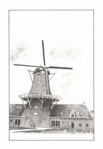 Molen, Roderwolde - tekening - gelopen, Verzamelen, Ophalen of Verzenden, Gelopen, Overijssel