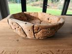 Teak houten schaal rond 40cm, Ophalen, Zo goed als nieuw, Rond, Hout
