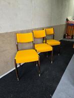 Vintage eetkamerstoelen nieuw gestoffeerd, Hout, Overige kleuren, Drie, Zo goed als nieuw