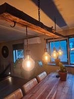 Drijfhout hanglamp incl. Ledlampen, Ophalen of Verzenden, Gebruikt, Landelijk