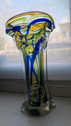 Glazen Vaas met Kleurrijk Design, Overige kleuren, 50 tot 75 cm, Ophalen of Verzenden, Glas