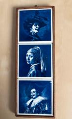 Delfts blauwe tegels in houten lijst, Ophalen