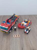 Lego City Brandweerauto met Boot 7213, Ophalen of Verzenden, Zo goed als nieuw