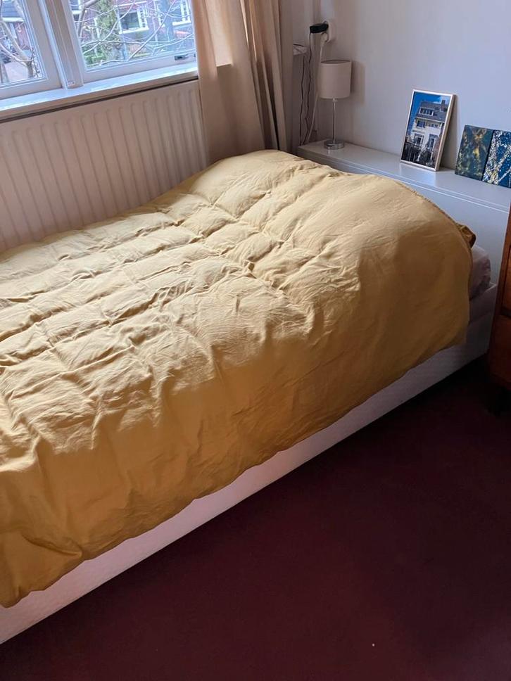 Elektrisch verstelbare boxspring KOOPJE ivm verhuizing, Huis en Inrichting, Slaapkamer | Bedden, Gebruikt, Twijfelaar, 120 cm