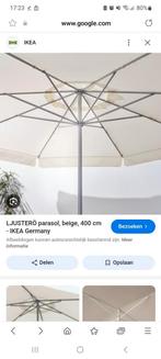 LJUSTERÖ parasol Ikea, beige, 400 cm, Tuin en Terras, Parasols, Ophalen, Zo goed als nieuw