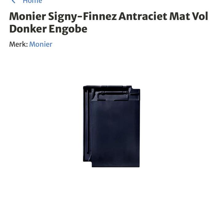 Monier Signy Antraciet Dakpannen - 120 stuks + gevelpannen, Doe-het-zelf en Verbouw, Dakpannen en Dakbedekking, Gebruikt, Dakpannen