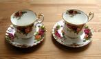 2x theekop en schotel set Royal Albert Old Country Roses ZG, Antiek en Kunst, Antiek | Servies los, Ophalen of Verzenden