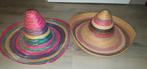 2 sombrero Mexicaanse strohoed carnaval vastelaovend hoed, Carnaval, Ophalen of Verzenden, Zo goed als nieuw