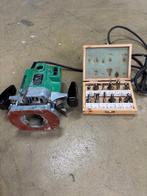 Hitachi bovenfrees incl.koffer, Doe-het-zelf en Verbouw, Gereedschap | Freesmachines, Ophalen, Gebruikt, Bovenfrees, HITACHI