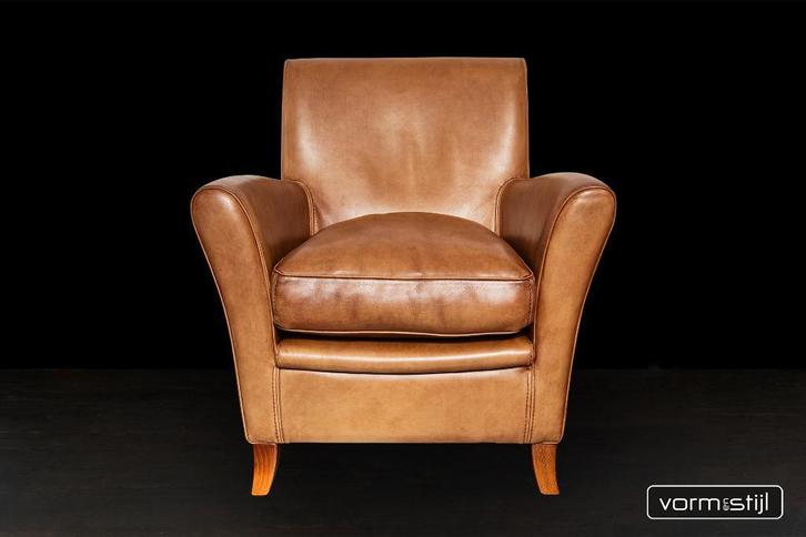 BAXTER Oxfordine clubfauteuil, Huis en Inrichting, Fauteuils, Zo goed als nieuw, Leer, 75 tot 100 cm, 75 tot 100 cm, Ophalen of Verzenden