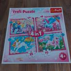 Trefl Puzzel 4 in 1 - Eenhoorns, Hobby en Vrije tijd, Denksport en Puzzels, Ophalen of Verzenden, Minder dan 500 stukjes, Zo goed als nieuw